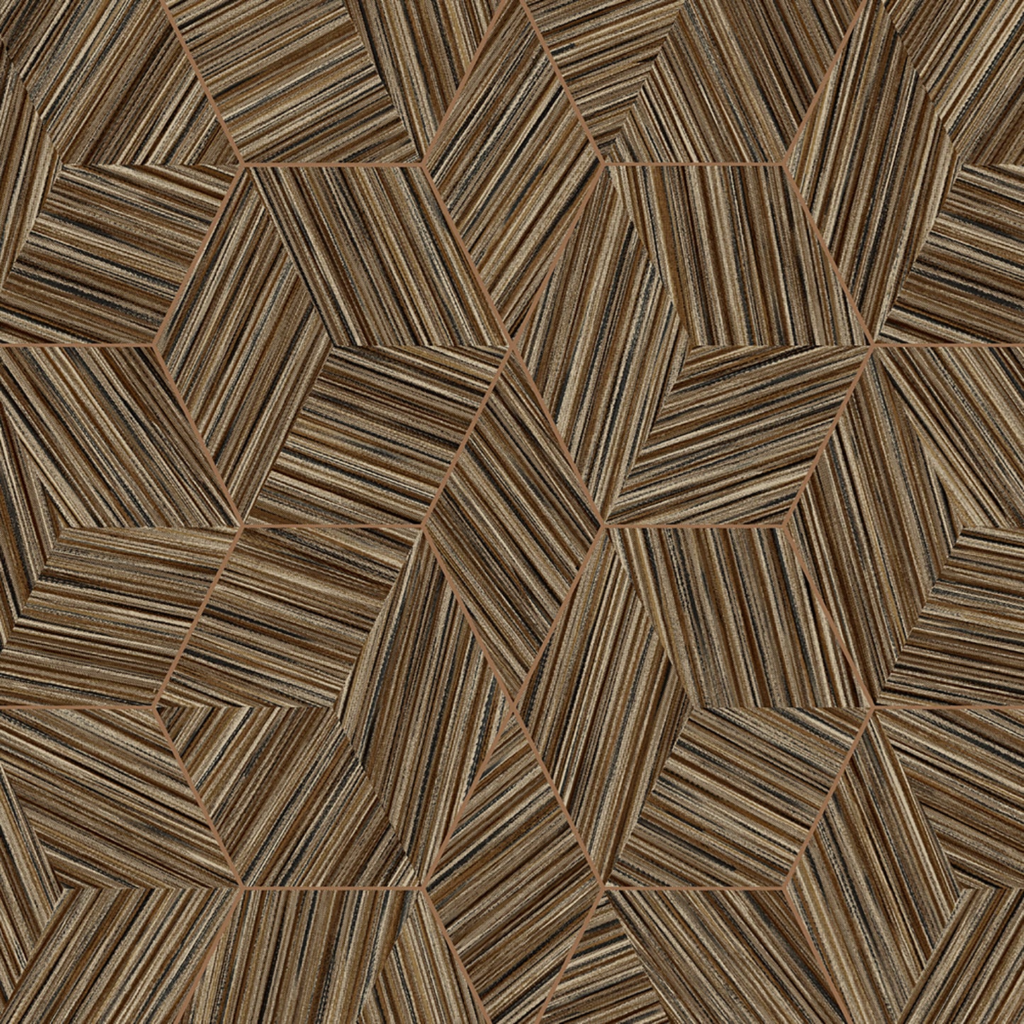 Carta da parati AdaWall collezione Octagon cod 1211 - rotolo 10mq - Marrone 2