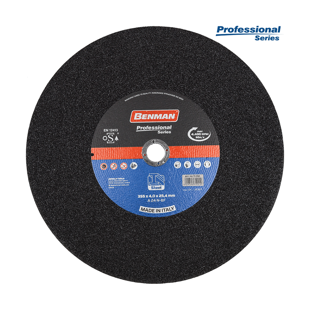 Disco de corte de acero Benman Professional Series
