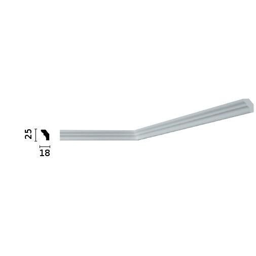 Marco de poliestireno de 18x25x2000 mm