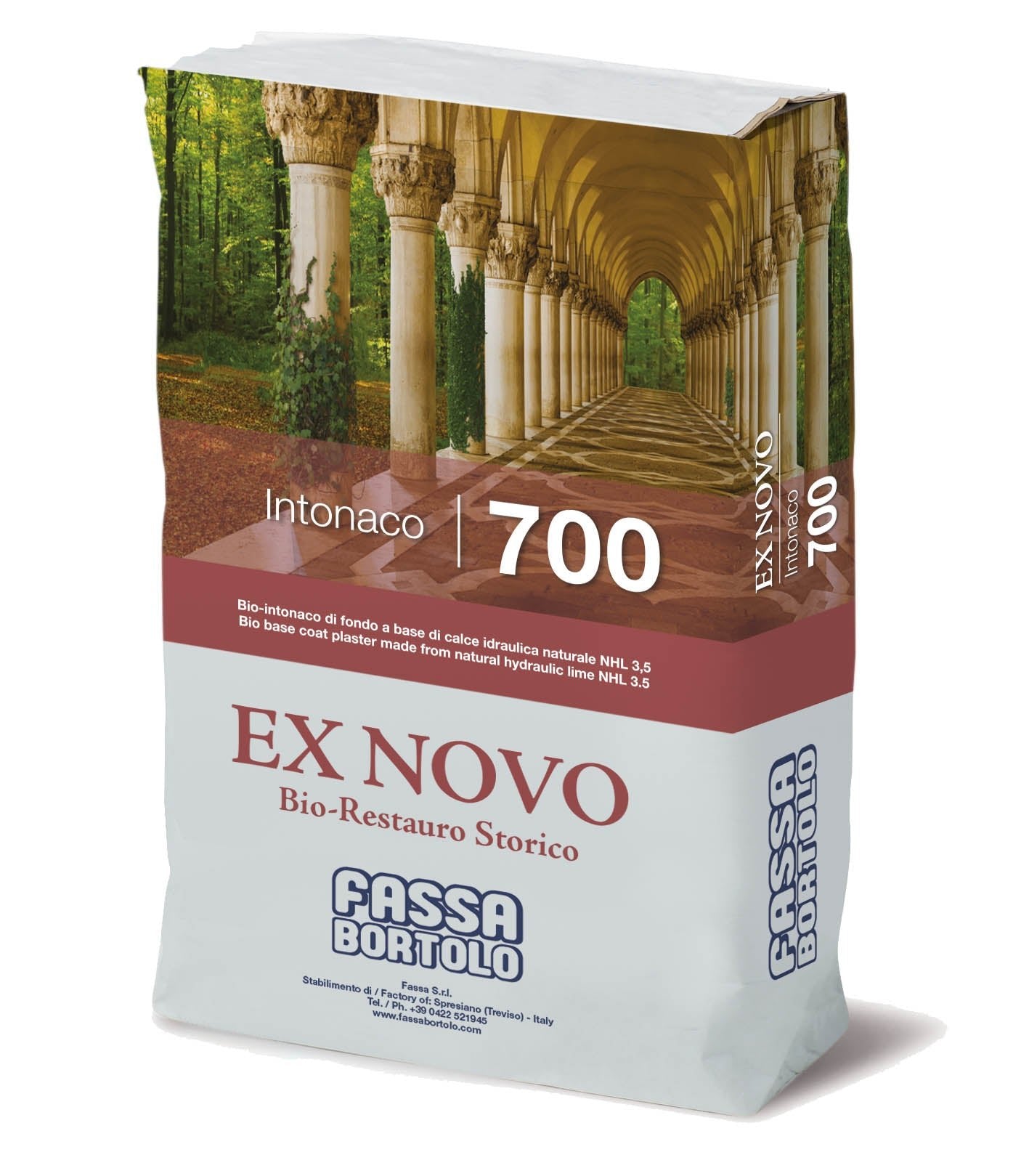INTONACO 700 bio-intonaco di fondo a base di calce idraulica naturale NHL 3,5 per interni ed esterni 25 kg