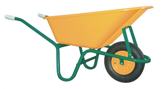 Carriola professionale con vasca polipropilene LT. 100 gialla