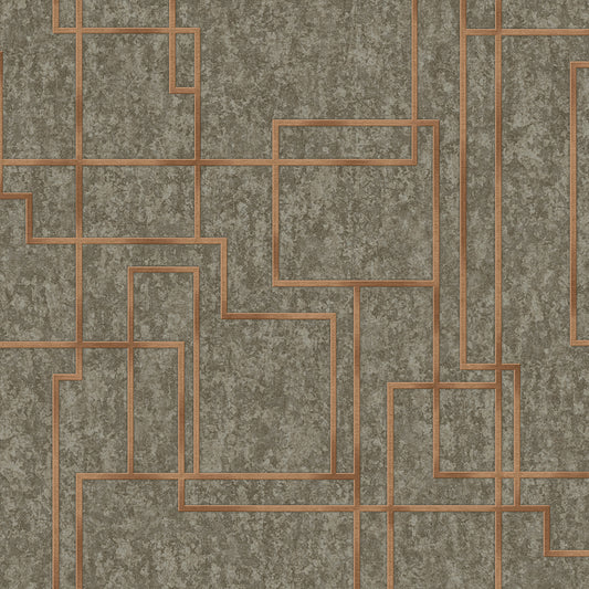 Carta da parati AdaWall collezione Octagon cod 1202 - rotolo 10mq - Marrone 2