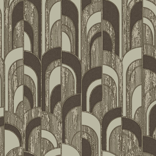 Papel pintado AdaWall, colección Octagon, código 1209 - Rollo de 10 m² - Marrón 3
