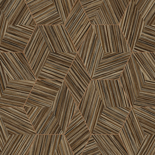 Carta da parati AdaWall collezione Octagon cod 1211 - rotolo 10mq - Marrone 2