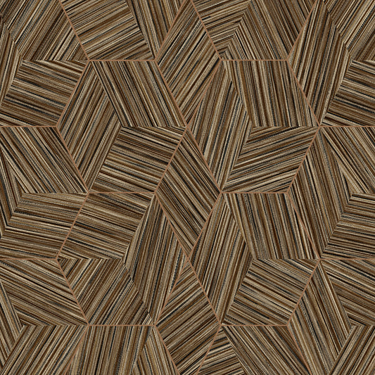 Carta da parati AdaWall collezione Octagon cod 1211 - rotolo 10mq - Marrone 2