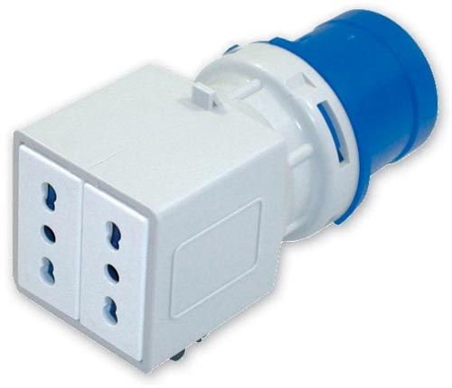 Enchufe Rosi 16A 230V IP20 con adaptador 