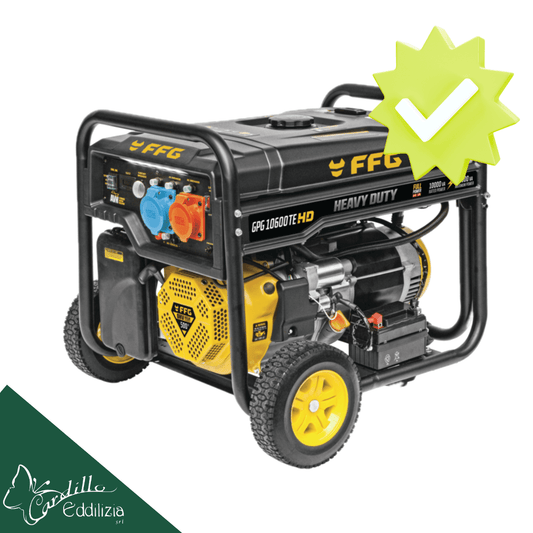 Generador de gasolina GPG 10600TE HD, trifásico, potencia máxima, 10,6 kVA, 500 cc