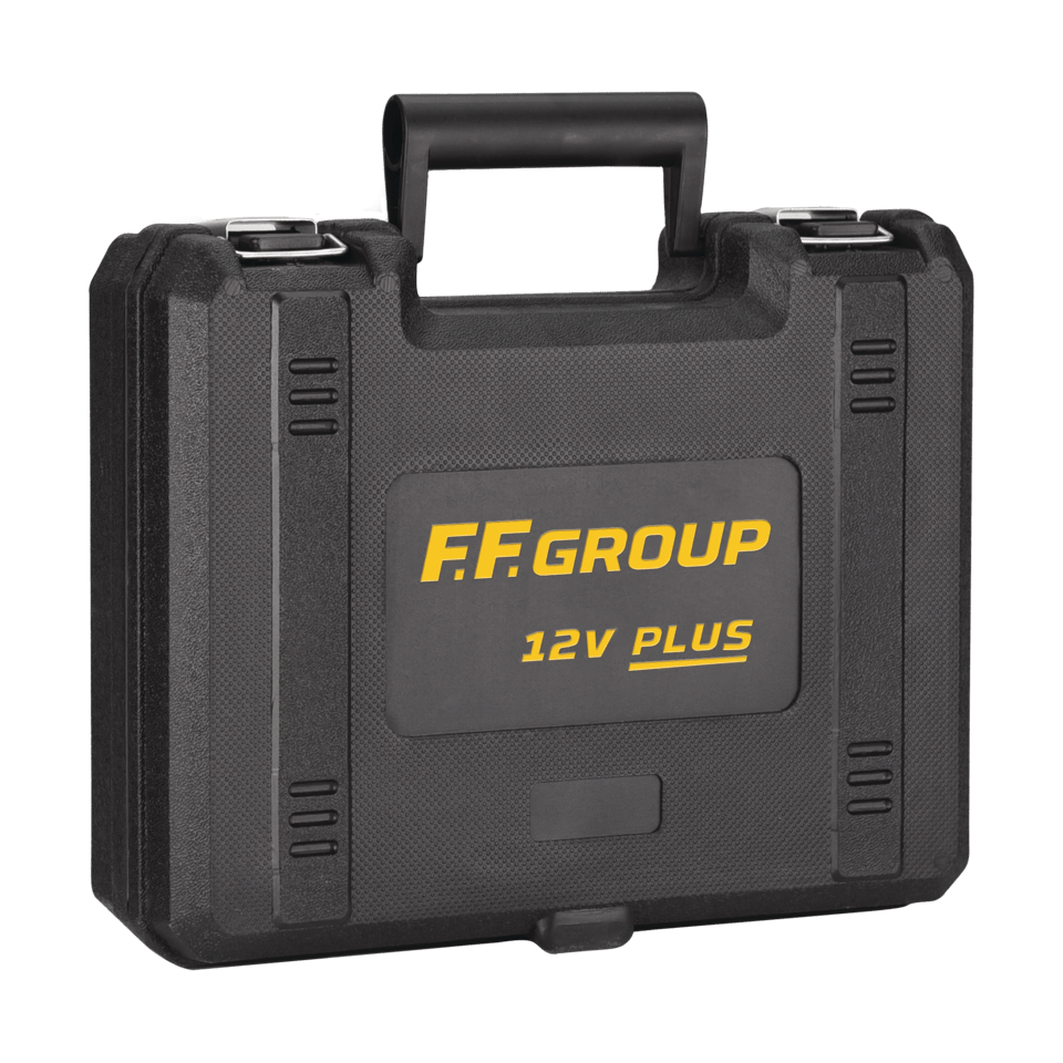 Taladro atornillador de 12 V Plus + brocas, cargador y batería adicional