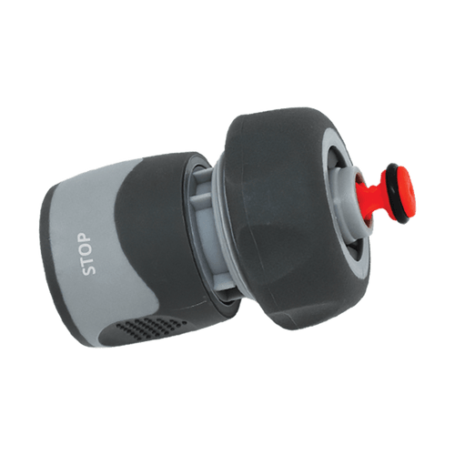 Conector de manguera Benman Aquastop de dos componentes - 1/2"-5/8"