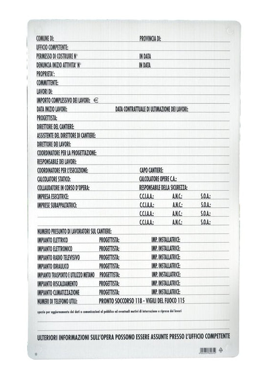 Señal de gestión de construcción CM 88X68