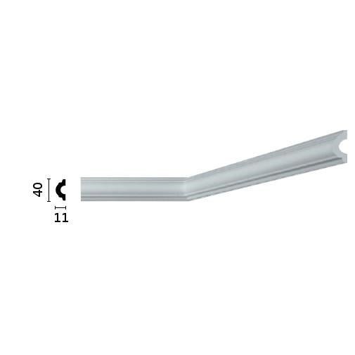 Marco de poliestireno de 17x40x2000 mm