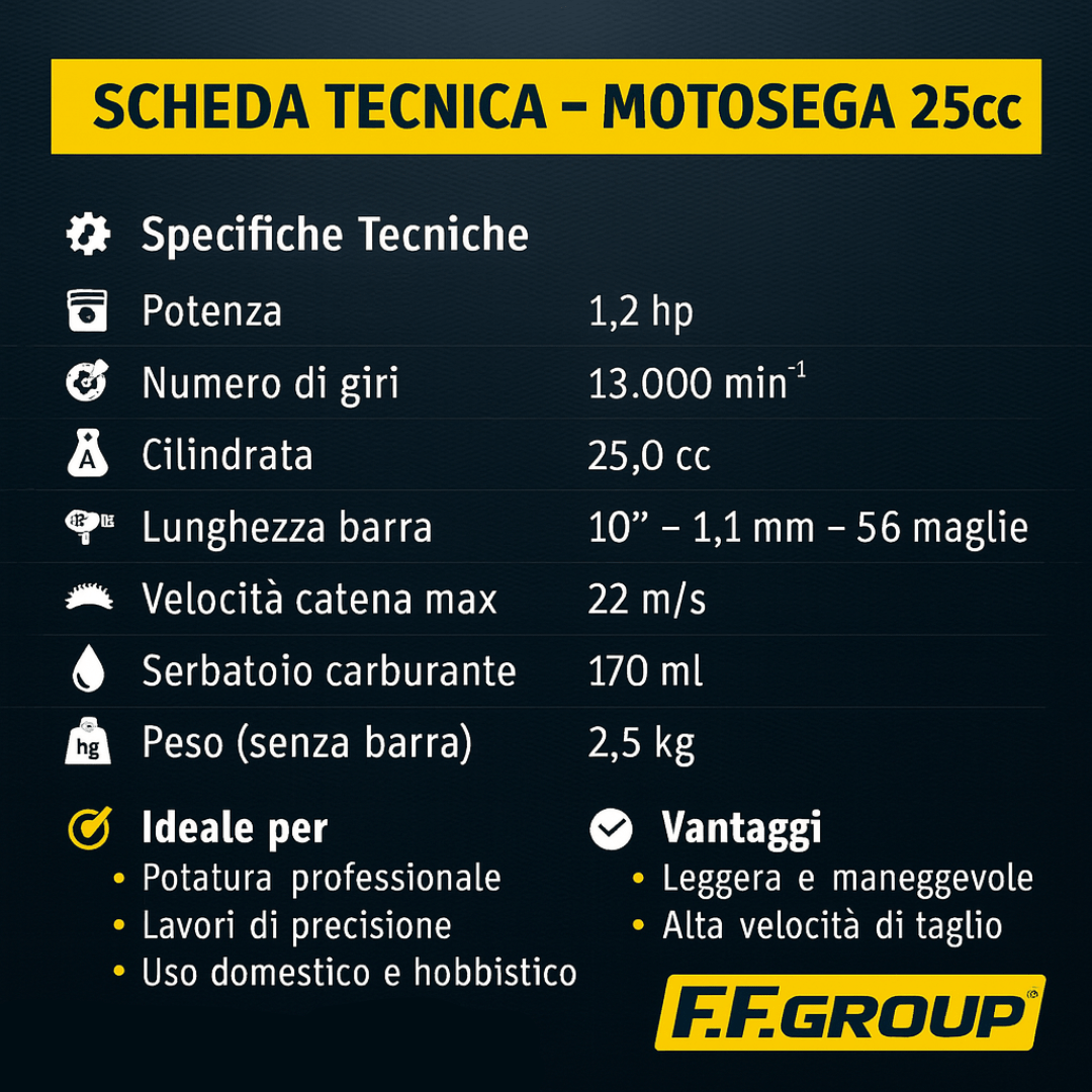 Motosierra de gasolina GCS 425T PRO - FF Group
