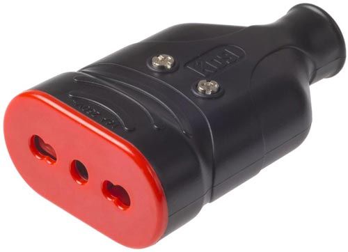 Enchufe de goma antiaplastamiento Rosi 16A 250V