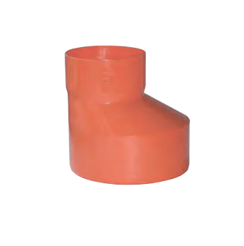 Aumento cónico excéntrico de PVC naranja