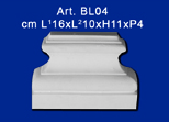 Base in gesso per lesena mod.BL04