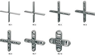 Separadores RC perforados transversalmente de 1, 2, 3, 4, 5 y 10 mm - 250 unidades