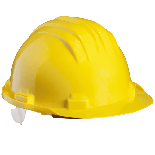 Casco amarillo con cinta para el sudor Socim