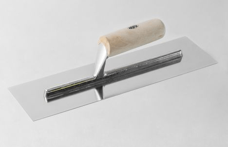 Frattone americano superprofessionale in acciaio Inox, lama piatta, manico in legno – Akifix