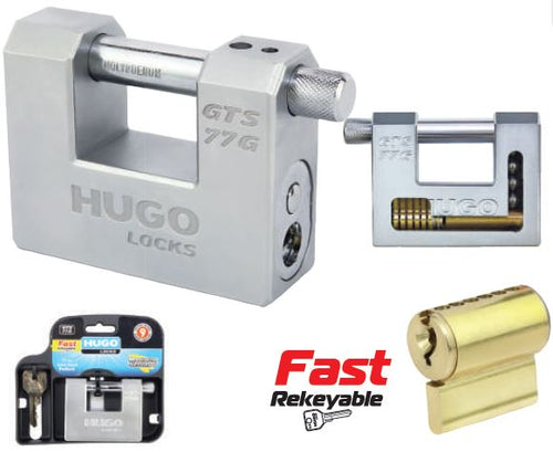 Lucchetto Hugo acciaio GTS 77G 3 Chiavi