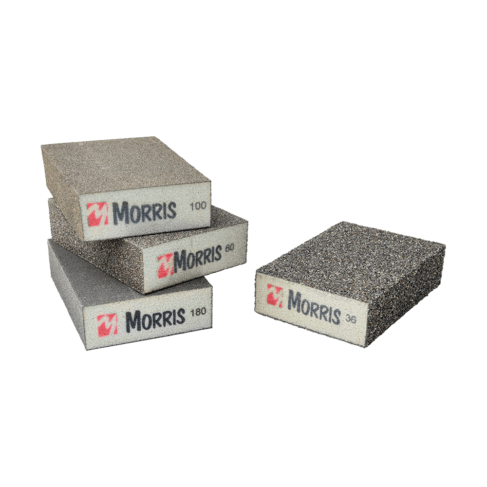 Esponja de lijado Morris de 4 caras, grano 100