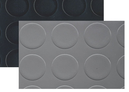 Passatoia PVC a bolli spessore mm 1 mt 1 - Grigio scuro