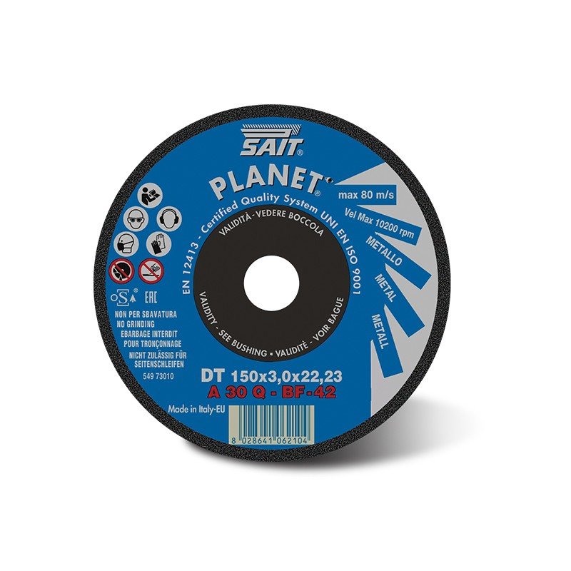 Disco de corte de centro deprimido Planet - DT A 30Q 230X3,2X22,23